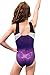 D&M Gymnastics Leotard, Adult XS, Purple, White, Black