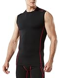 Tesla TM-MUA05-KKR_Medium Men's R Neck Sleeveless Muscle Tank Dry Compression Baselayer