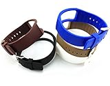LUCKYMALL 5PCS Colors Replacement Plastic Band for Samsung Galaxy Gear Fit(White+Blak+Gloden+Brown+Blue)