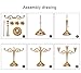 Ecoolda Gold Taper Candle Holder,Wedding & Dinning Table Decorative Candlestick Holder,Metal Candelabra,Fits 3/4 inch Thick Taper Candle