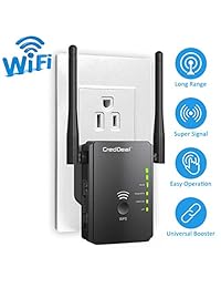 Extensor de alcance WiFi N300 amplificador inalámbrico con antena dual de alta ganancia de 2,4 GHz repetidor de señal de Internet con 2 puertos Ethernet para cobertura Wi Fi de toda la casa compatible con dispositivo Alexa