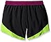 Under Armour Girls' Fast Lane Shorts, Black (002)/Reflective, Youth Large