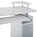 HOMCOM Multi-Function Computer Desk, Home Office Workstation with Keyboard Tray, Elevated Shelf, Sliding Scanner Shelf and CPU Stand, 47.25 x 21.75 Inch, White