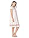 Casual Nights Women's Fancy Lace Flower Short Sleeve Nightgown