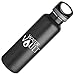 WaterVault K2 - Double Wall Vacuum Insulated 18/8 Stainless Steel Water Bottle - 20 Ounce - Black Matte