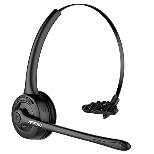 Mpow Pro-2 Trucker Bluetooth Headset/Cell Phone Headset with Microphone, 13-Hrs Battery Wireless Headset, On-Ear Car Bluetooth Headphones for Cell Phone, Skype, Drivers, Call Center