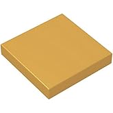 Classic Bricks Tile 2 x 2 110 Piece, Compatible with Lego Parts 3068, Creative Play Set - Compatible with Lego and All Major Brick Brands (110 Pcs) (Gold)