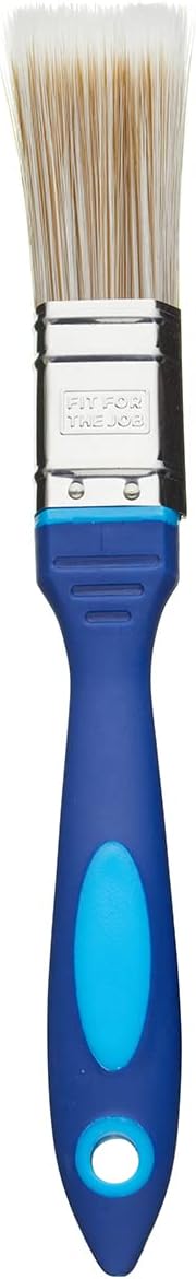 Fit For The Job 1 Inch Paint Brush Synthetic Bristles Smooth Finish Emulsion