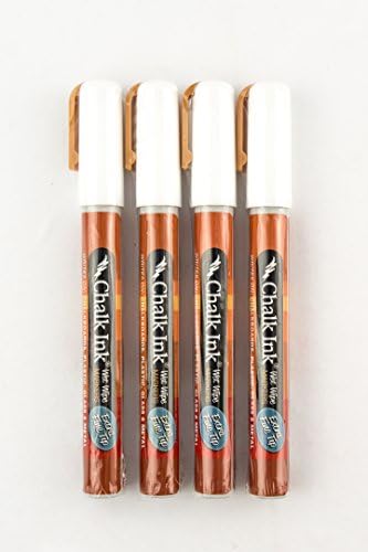 Chalk Ink | Extra Fine | .5MM Tip Marker |4 Pack| Wet Wipe|