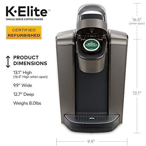 Keurig KElite Coffee Maker, Single Serve KCup Pod Coffee Brewer, With