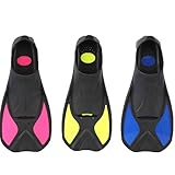A Point diving Fins Full Foot Snorkeling Light Swim Fin Frog Shoes Short Training Flippers for Adults Men Women Kids