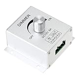 SUPERNIGHT Aluminium Case DC12V 8A Single Channel Knob Dimmer Controller For LED strip Bulb Lamp Light 5050 3528 5630 single color LED Strip