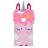 Joyleop Case for ZTE Blade Z Max, ZTE Zmax Pro 2,3D Cartoon Soft Silicone Cute Fun Cover,Kawaii Unique Kids Girls Lady Animal Character Rubber Shockproof Protector for ZTE Sequoia Z982 Pink Unicorn