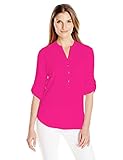 Ivanka Trump Women's Button Spilt V-Neck Blouse