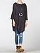 Mordenmiss Women's Plus Size Shirt Pullover Tunic Tops Asymmetry Tees Blouse L Gray