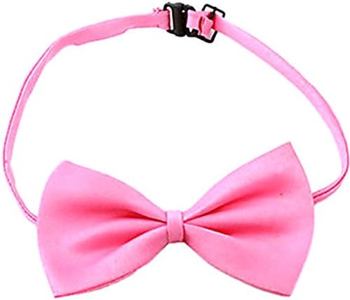Dojore Light Pink Adjustable Pet Bow Tie Small Animals, Cat, Dog, Rabbit & Puppy Clothes Bow Collar