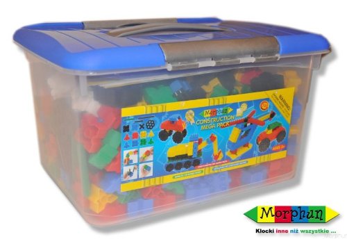 Morphun Mega Junior Model Construction Mega Pack Side Joining Bricks, 500 Pieces