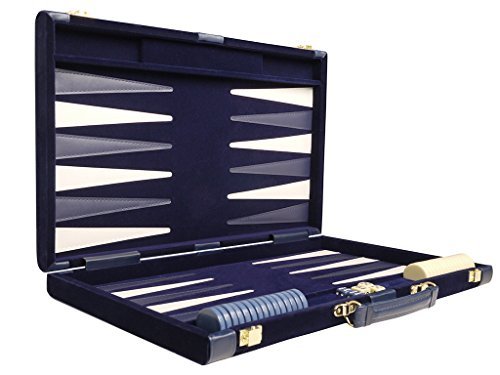 Middleton Games Deluxe Backgammon Set - Board Game (Blue - 18"x12") - Thumbnail 3
