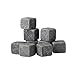 Yummy Sam Whiskey Stones–Set of 9 Grey Beverage Chilling Stones for Whiskey and Other Beverages Reusable Ice Stone Chilling Rocks Cubes in Gift Box with Carrying Pouch