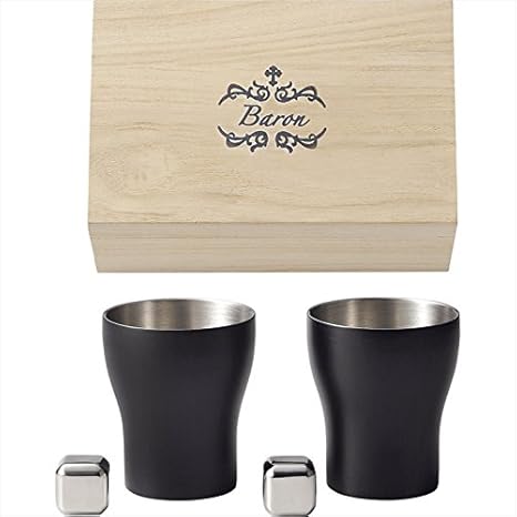 Amazon バロン 二重構造コールドカップ コップ タンブラー 贈り物 おしゃれ かっこいい ブランド プレゼント おすすめ 結婚祝い お祝い 高級 誕生日 父の日 母の日 引き出物 ギフト 贈答用 品 F7191 02 タンブラーグラス オンライン通販