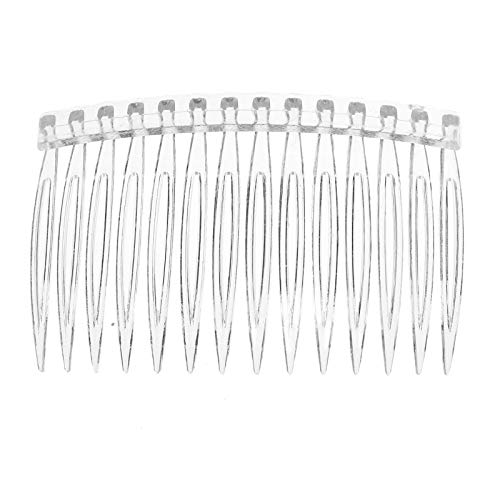 WSSROGY 12 Pieces 14 Teeth Clear Plastic Hair Clip Combs Hair Side Combs Accessories - Thumbnail 2
