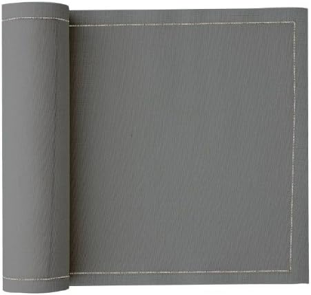 MYdrap SLA11/303-2 Cotton/Linen Cocktail Napkin, 4.3" Length x 4.3" Width, Intense Grey (10 Rolls of 50)