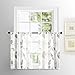 MRTREES Short Sheer Curtains Kitchen Tier Curtains Light Filtering Rod Pocket Voile Cafe Curtains for Bathroom Small Half Window (2 Panels, 25