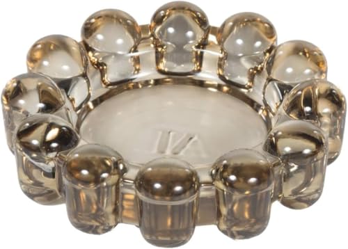 Alice Lane Original Bubble Candle Dish Large – Chic Smoky Glass Candle Dish for Home Decor – Decorative Modern Candle Holder for Small Candles & Diffusers