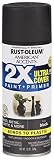 Rust-Oleum 327866-6 PK American Accents Spray Paint, Flat Black