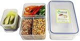 EcoNaturel Bento Lunch Box Kids & Adults; Leakproof Meal Prep Container with 3 Removable Perfect Size Compartments Plus Snack/Soup Container; BPA Free Reusable Portion Control; Food storage Container