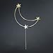 Star Cake Topper Gold Moon and Stars Cupcake Toppers Decorations for Girl's Happy Birthday Wedding Valentine's Day Baby Shower Baking Party Supplies (Big Stars)