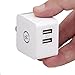 Yubi Power Ul Approved 2- Port 5v 3.1a 15w Mini Usb Travel Wall Charger with Foldable Prongs for Apple Ipad 2, New Ipad 3, Iphone 5 4s 4 3 3gs, Amazon Kindle Fire Hd Dx Keyboard, Samsung Galaxy Tab (Usb Cable NOT Included)