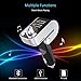 Manfiter Bluetooth FM Transmitter Wireless Radio Adapter Car Kit Bluetooth 4.2 Transmitter Audio for Car, FM Modulator Support USB Drive/TF/SD Card, Dual USB Car Charger, Handsfree Call for Smartphone