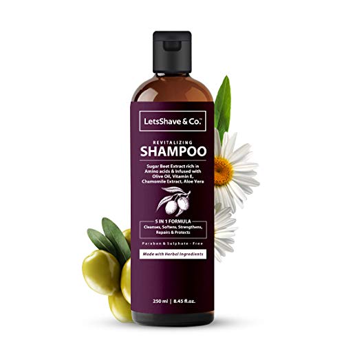 LetsShave Smooth & Shiny Finish Revitalizing Shampoo for dull, damaged, dehydrated hair, 250 ml