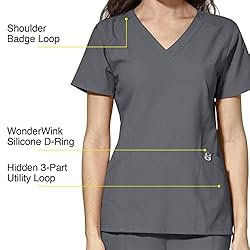 WonderWink W123 Women’s Stylized V-Neck Scrub Top
