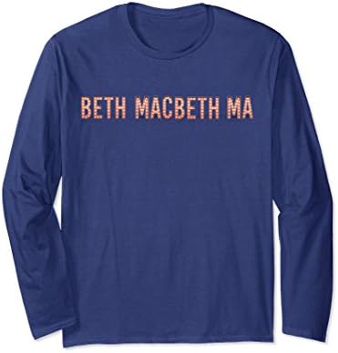 Unisex Scrolling Theater Marquee Macbeth Longsleeve Tshirt Gift Small Navy