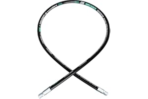 Heroson15611-06-06RW Hydraulic Hose Assembly 3/8 ”,Hydraulic Hose with Male NPT X Male NPT,4785PSI,18 ”Long,Black