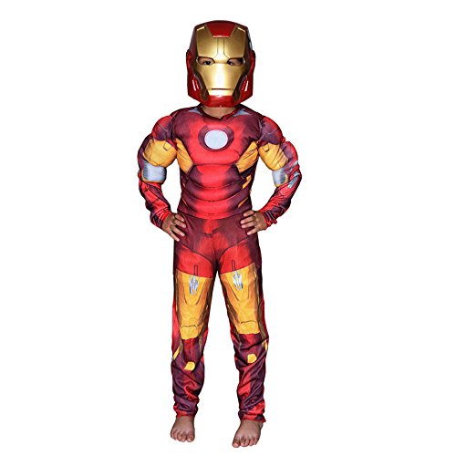 Tony Stark the Iron Man Costume Avengers Iron Man Muscle Cosplay 3T-8