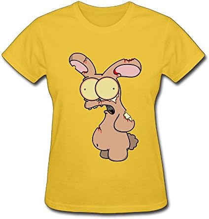 Zombie Bunny Adult Standard Weight Funny T-shirt For Women/Girls