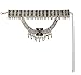 Retro Boho Tribal Tassel Collar Bib Chain Chunky Pendant Statement Necklace Choker for Women (Silver)