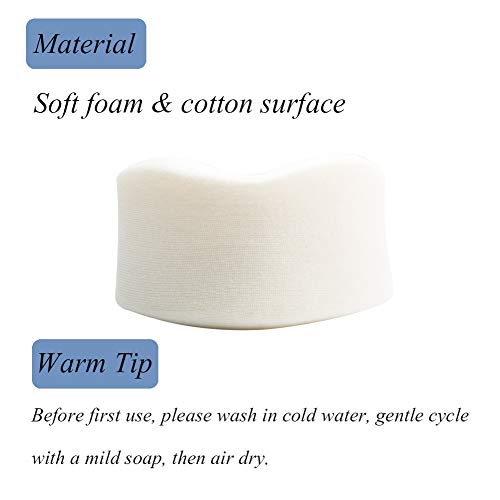 Cervical Neck Collar Soft Foam Support Soft Neck Brace Collar for Sleeping Relieves Neck Pain and Spine Pressure(White M)