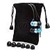 GOgroove Earbud Headphones with Deep Bass & Comfortable Ear Gel Tips (Blue) - in Ear Earphones Featuring Noise Isolating Design, Durable Alloy Driver Housing, & Ergonomic Angled Stay-in Fit