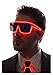 Neon Nightlife Red Frame/Tinted Single Lens Tron Style Light Up Glasses