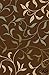 NEW Leafs Chocolate Floral Design Rubber backed non-slip Area Rug Carpet