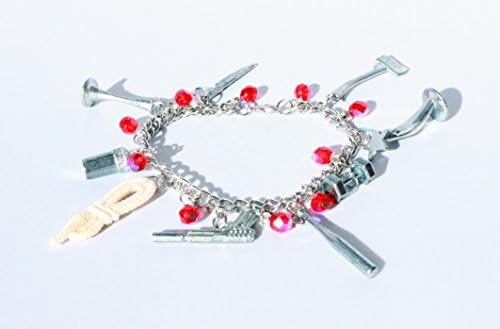 Special Edition Clue Token Charm Bracelet with Blood Red Beads