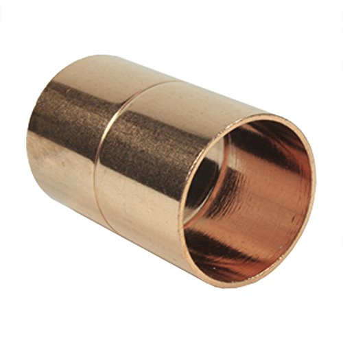 Libra Supply 3/8'', 3/8 inch, 3/8-inch Copper Pressure Coupling with Rolled Stop C x C, (Pack of 10 pcs, click in for more size options)Copper Pressure Pipe Fitting Plumbing Supply