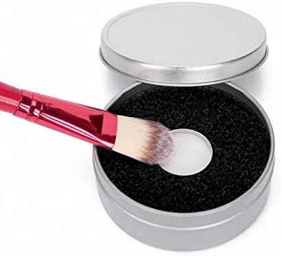 Makeup Brushes Cleaner, Silky Select Eye Makeup Color Removal/Change Dry Clean Sponge, Remove Foundation Eyeshadow Blush from Brushes, with Sponge for Wetting Eyeshadow(Duo Sponge)