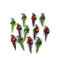 Mr_air_thai_Miniature Lot of 12 Miniature Parrot Bird Fairy Garden Supplies Animal Figurine Furniture Dollhouse GD#009