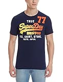 Superdry Men's Shirt Shop 77 Graphic T-Shirt, Blue, Medium