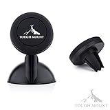 Magnetic Cell Phone Car Mount - Universal Windshield and Dashboard Holder for iPhone, Android, Samsung Galaxy, Note, Nexus, etc - Powerful Grip - Fast Set-up (Free Bonus Gift - Magnetic Cell Phone Air Vent Holder)